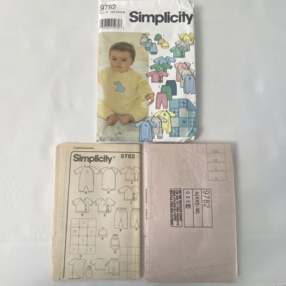 Simplicity Baby Outfit Pattern - Yellow and Blue - Picture 2 of 4
